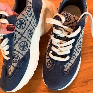 Tory Burch Blue and Beige Women's Sneakers